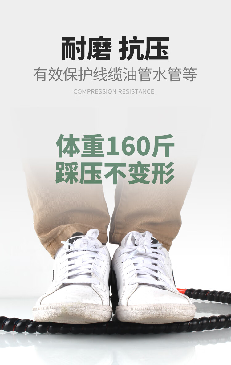 螺旋保护套缠绕管液压油管子洗车机高压水管胶管电线缆护线软套管